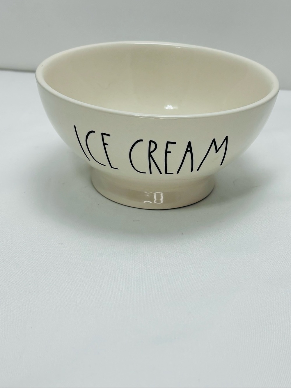 Ice Cream Ceramic Dessert Bowl - Cream
